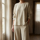 100% Viscose Linen-Look Fabric, 199 gsm, 160 cm — Khaki