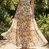 Multicolor Abstract Chiffon, Polyester