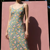 Pink Floral Crepe, Cotton-Poly, 199 gsm