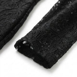 Black Floral Lace, Nylon, 70 gsm