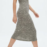 Black Marl Chunky Knit, Viscose-Poly, 192 gsm