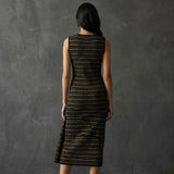 Black Wavy-Line Chunky Knit, Cotton