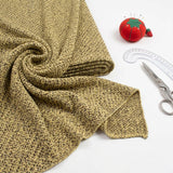 Jacquard Viscose Polyester Stretch Chunky Knit Fabric, 149 gsm, 165 cm — Khaki