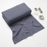 Navy Geometric Chiffon, Polyester