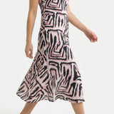 Black Animal Print Chiffon, Polyester
