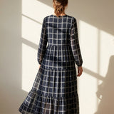 Black Check Chiffon, Polyester