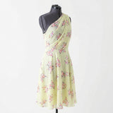 Pink Floral Chiffon, Polyester, 107 gsm