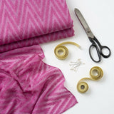 Fuchsia Zigzag Chiffon, Polyester
