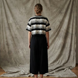Cream Openwork Jersey Knit, Poly-Viscose