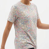 Pastel Pink Flowers Jersey Knit, Poly-Viscose