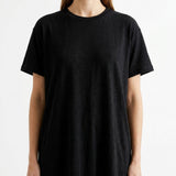 Cotton Stretch Jersey Knit Fabric, 210 gsm, 180 cm — Black