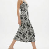 Black Abstract Chunky Knit, Polyester, 198 gsm