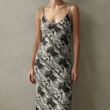 Black Abstract Chunky Knit, Polyester, 198 gsm