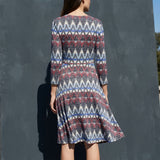 Navy Geometric Chunky Knit, Poly-Viscose, 130 gsm