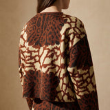 Brown Animal Print Jersey Knit, Viscose, 215 gsm