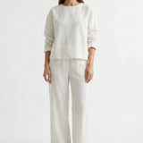 Off-White Linen-Look, Polyester