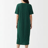 100% Polyester Rib Knit Fabric, 143 gsm, 145 cm — Green