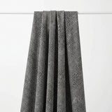 Black Animal Print French Terry, Poly-Cotton, 255 gsm