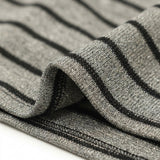 Black Horizontal-Stripe Knit, Poly-Viscose, 170 gsm, 160 cm