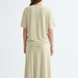 Polyester Viscose Jersey Knit Fabric, 88 gsm, 165 cm — Khaki