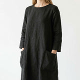 Black Linen-Look, Polyester