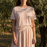 Magenta Stripes Knit, Viscose-Linen
