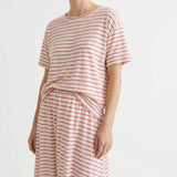 Magenta Stripes Knit, Viscose-Linen