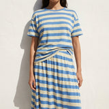 Blue Stripes Knit, Viscose-Linen