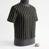 Off-White Stripes French Terry, Poly-Viscose