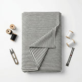 Black Stripe Jersey Knit, Poly-Viscose, 150 gsm