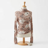 White Floral Jersey Knit, Cotton, 135 gsm