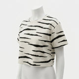 Black Zebra French Terry, Polyester