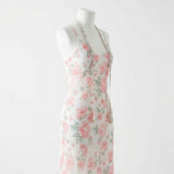 Pink Roses Chiffon, Polyester, 68 gsm