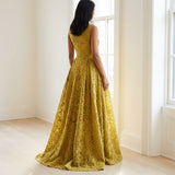 Mustard Floral Lace, Nylon
