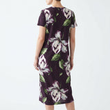 White Flowers Scuba Knit, Polyester