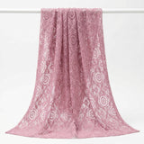 Pink Floral Lace, Nylon, 110 gsm