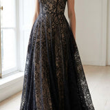 Black Floral Lace, Nylon, 125 gsm