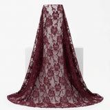 Burgundy Floral Lace, Nylon