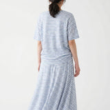 White Marl Jersey Knit, Poly-Linen, 130 gsm, 157 cm