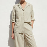 Polyester Stretch Linen-Look Fabric, 247 gsm, 150 cm — Beige