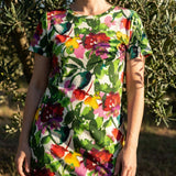 Green Abstract Scuba Knit, Polyester