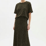 Black Marl Rib Knit, Viscose-Poly, 212 gsm