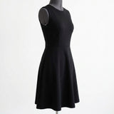 Viscose Nylon Stretch Ponte Knit Fabric, 350 gsm, 150 cm — Black, ref EF-232228