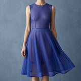 Blue Dots Mesh, Polyester