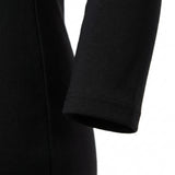 Polyester Stretch Ponte Knit Fabric, 212 gsm, 160 cm — Black