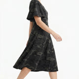 Dark Grey Camo French Terry, Poly-Modal, 245 gsm, 165 cm
