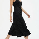 Black Marl Ponte Knit, Viscose-Nylon, 360 gsm