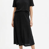 Black Marl Jersey Knit, Cotton-Linen