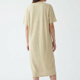 Cotton Linen Jersey Knit Fabric, 118 gsm — Khaki