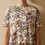 Green Bold-Floral Jersey Knit, Viscose, 150 gsm